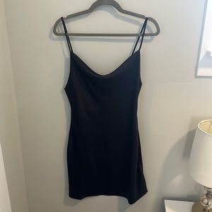 Urban outfitters black silk cowl neck dress